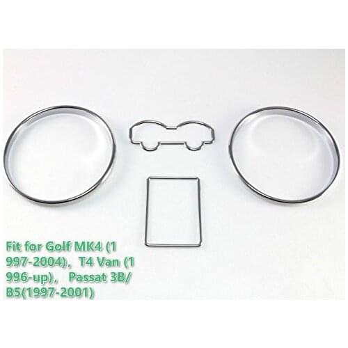 Chrome Speedometer Gauge Dial Ring Instrument Panel Ring fit for VW Golf 4 MK4 Passat 3B B5 T4 Van