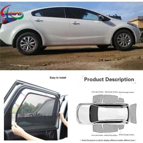 For Kia K3 2013-2018 Car Full Side Windows Magnetic Sun Shade UV Protection Ray Blocking Mesh Visor Car Decoration Accessories