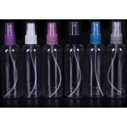 Lovely 100ML Mini Small Empty Plastic Perfume Transparent Atomizer Spray Bottles portable alcohol container