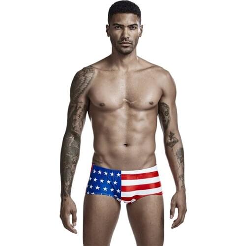 Mens Swimming Trunks US, Canada, British Flag Printed Fachion Summer Beach Swimsuit Male Swim Briefs Men Swimwear Designer