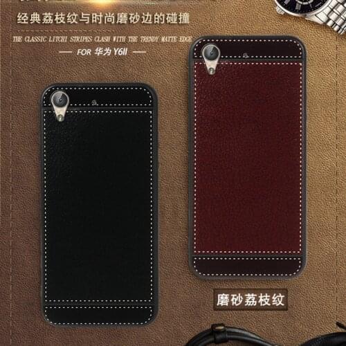For Huawei Y6II Case CAM-L03 5.5 Inch Black Red Blue Pink Brown 5 Style Phone Soft TPU Huawei Y6 II Cover