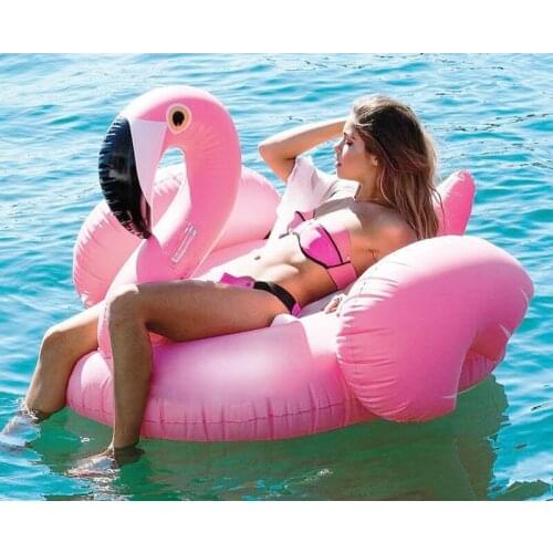 Inflatable Flamingo Swimming float Pool Float Pink Ride-On Swimming Ring Adults Children Water Holiday Party Toys Piscina