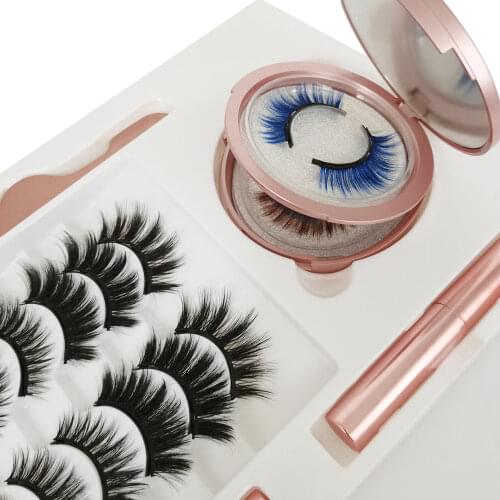 Magnetic Eyelash Make up High Quality Soft Natural Synthetic Mink Colorful fake Lashes Wholesales Natural False Color Eyelashes