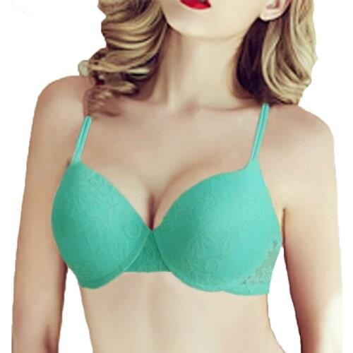 New Sexy Underwire Padded Push Up Embroidery Lace Bra 32 34 36 38 40 42 44 A B C D E Brassiere Push Up Bras Plunge BH Lingerie