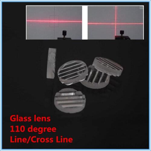 GLASS Line/ Cross line Lens 110 Degree Scan Lens 8X2mm