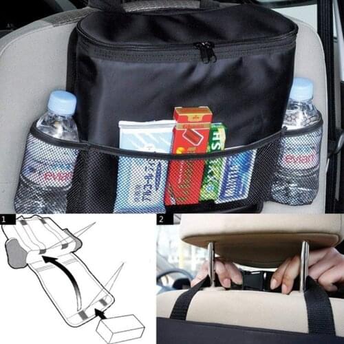 Car Seat Back Organizer Multi-Pocket Ice Pack Bag Nylon Oxford Aluminum Foil Storage Box Car Interior Accessories