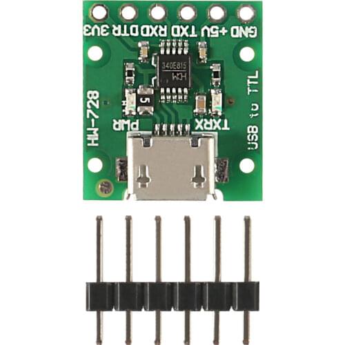 CH340E USB to TTL Serial Converter, 5V/3.3V Alternative CH340G Module For Arduino Pro mini
