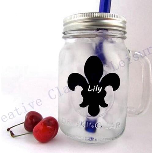 Fancy Mason Jar Wedding Chalkboard Labels Large size Lily Wine Glass Drink Cup Label Storage Organization Spice Jars Canisters