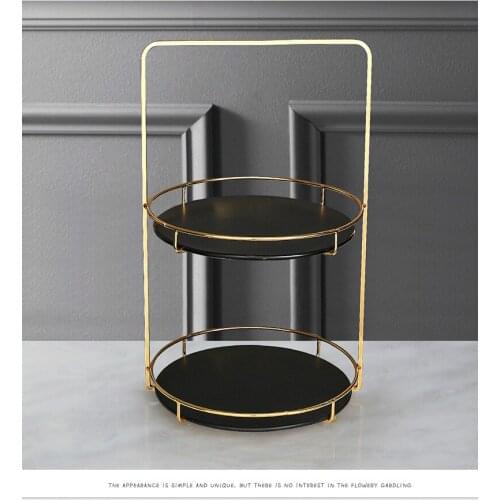 Nordic Luxury Jewelry Storage Rack Simple Modern Double-layer Rack Cosmetics Finishing Rack Soft Decoration