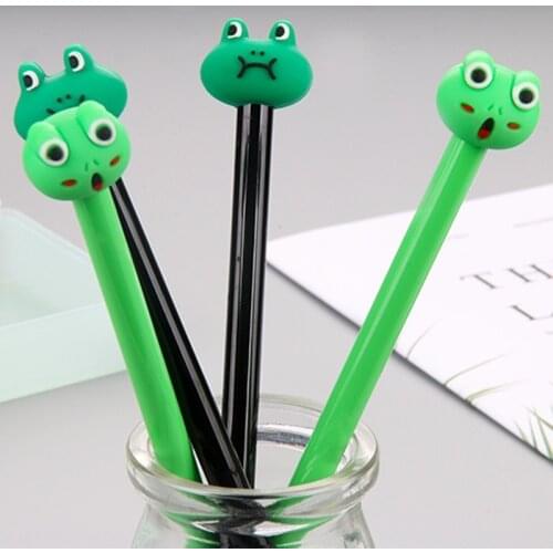 Frog Gel Pen 0.5mm Korean Stationery Cool Pens Novelty Cute Gel Pens Kawaii Creative Writing Pen Kawaii School Supplies