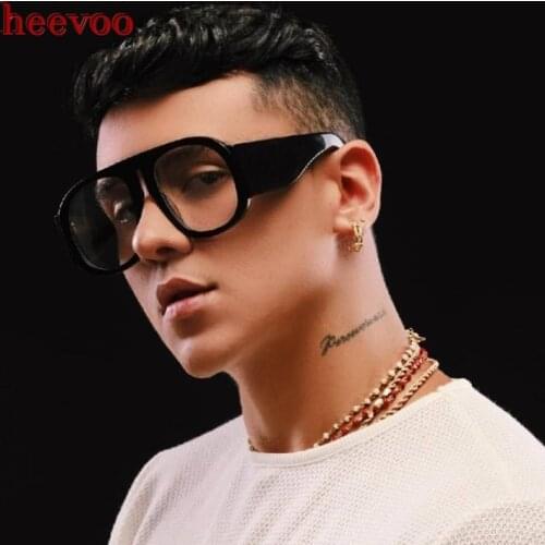 Fashion Luxury Round Sunglasses Men Women Brand Design Oversized Personality Frame Unique Glasses Leg Retro Sunglasses UV400