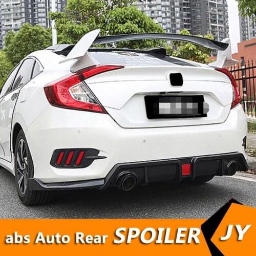 For civic Sedan Spoiler 2016-2019 T-R Civic ABS Material Car Rear Wing Color Rear Spoiler For Honda Civic T-R Spoiler