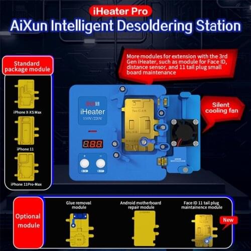 JC Station Multi-Functional iHeater Desoldering Thermostat Heating Plate for iPhone X-11 max Motherboard Face ID Android Fixing