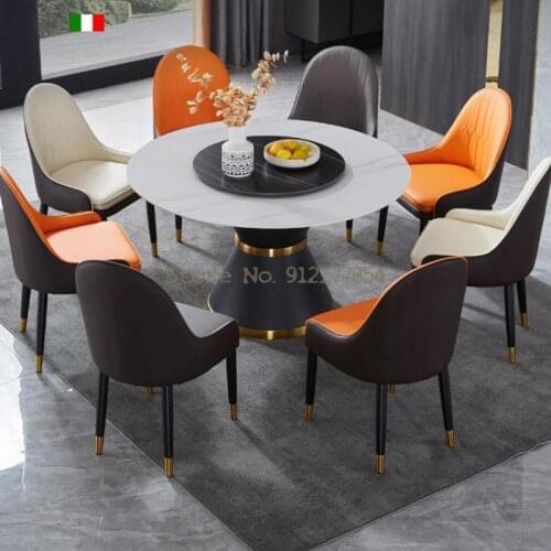 Light Luxury Dining Chair Nordic Solid Wood Back Chair Modern Minimalist Household Hot Sale Stool Iron Art Soft Bag Leisure Nego