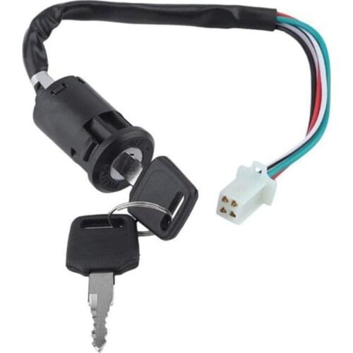 Universal Motorcycle Karting Ignition Switch Key 4 Pin Wire On/Off For 50cc-250cc ATV Cross Country Yamaha Kawasaki Suzuki 1 Set