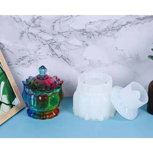 Crystal Glass Jar Storage Box Mold Resin Epoxy Silicone Mold Jewelry Casting