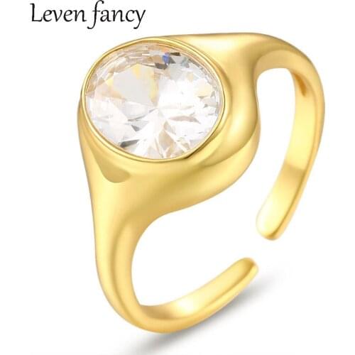 925 Sterling Silver Engagement Rings Golden Oval Cut Cubic Zirconia CZ Wedding Promise Rings for Her Stunning Bands for Women