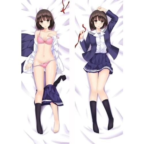 2020-July update Anime Hugging Pillow Cover Saenai Hiroin no Sodatekata Kasumigaoka Katou Megumi Dakimakura Pillow Cover Case