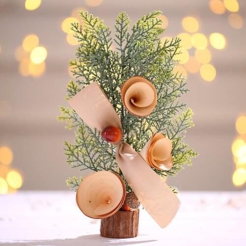 25Cm 10Inch Mini Christmas Tree Xmas Tree Artificial Christmas Cedar Ornaments Festival Table Miniature Ornament Home Decoration