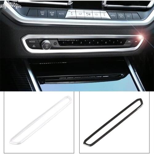 ABS carbon fiber chrome For BMW 3 series G20 G28 2019-21 Car volume Knob mode button frame decoration cover trim sequin sticker