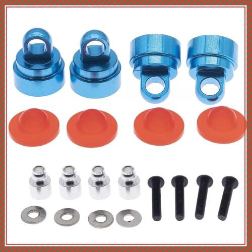 4 sets machined alloy Shock Cap, Piston, Pivot Ball Set for rc hobby model car 1-10 ECX 2WD series upgraded hop-up parts