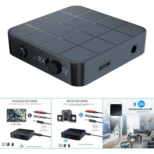 Bluetooth 5.0 Receiver Transmitter 3.5mm AUX Jack RCA Stereo Bluetooth 5.0 4.2 Wireless Audio Adapter For Car TV PC Speakers