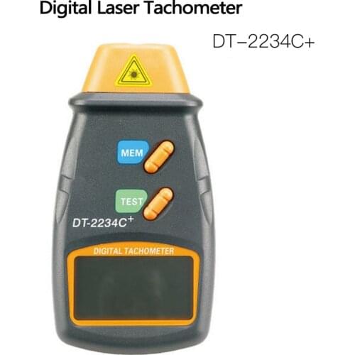 Digital Laser Tachometer Non-contact RPM Rev Counter Meter LCD Display Speed Meter for Testing Engine Rotation Speed Gauge Tools