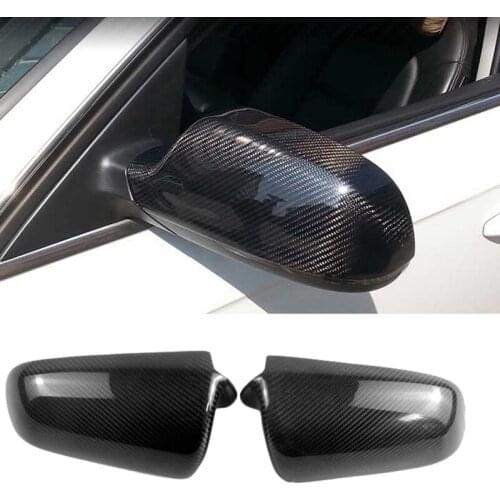 For A4 B7 A3 A6L S6 C6 2005-2008 Carbon Fiber Side Rear View Mirror Cover Trim Side Wing Mirror Caps