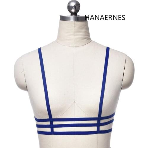 Women Sexy Multicolor Harness Bra Body Harness Cage Lingerie Harness Goth Bra Cupless Lingerie Body Harness Belt Strap Bra