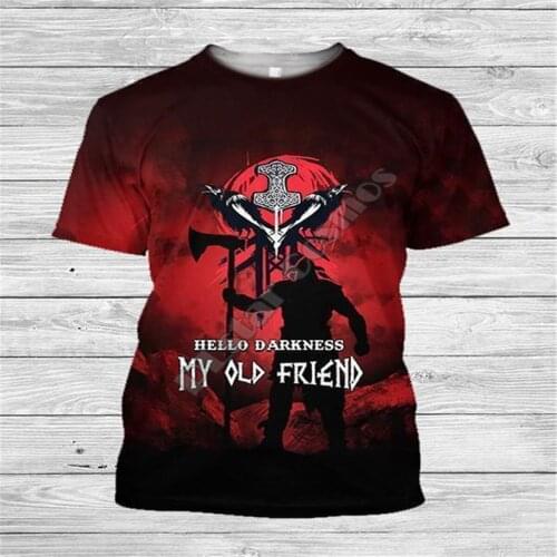 3D Printed Vikings Raider Clothes women for men Summer Casual Tees Short Sleeve T-shirts Cosplay Costumes 02