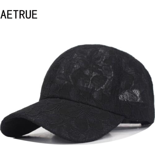 AETRUE Fashion Baseball Cap Women Snapback Caps Hats For Women Girls Casquette Solid Bone Gorras Lace Floral Lady Female Hat Cap