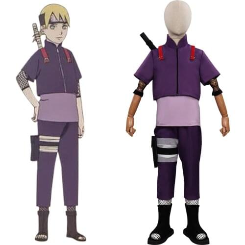 BORUTO Yamanaka Inojin Cosplay Costume Kids Children Ninja Uniform Props Halloween Carnival Suit