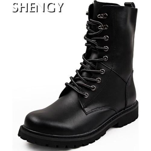 Motorcycle Ankle Boots Shoes Winter Warm Waterproof Men Leather Boots Cowboy Tactical Boots Men Casual Shoes Zapatos