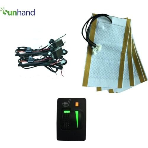 Wholesale Auto Car Winter Seat Heated Cushion 12V heated seat for Toyota no pole single wheel heating square switch 2 seats