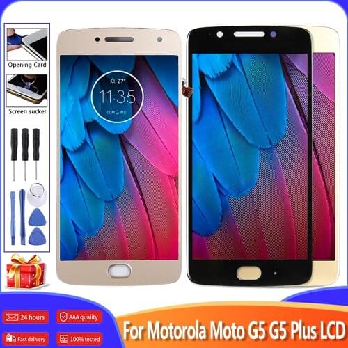 Original LCD Screen For Motorola MOTO G5 Plus LCD Display Touch Screen Digitizer Replacement For MOTO G5 Display With Frame