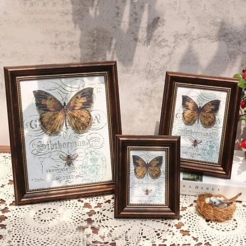 American Retro Coffee Photo Frame European Wedding Picture Frame Gifts Hanging Painting Frames Family Display Frame Table Decor