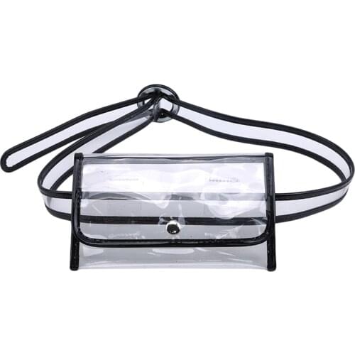New PVC Transparent Waist Bags With Belt Jelly Candy Color Bags Small Phone Card Handbag Designer Purse