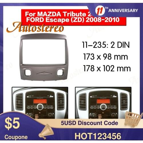 Frame Panel Top Radio Fascia For Mazda Tribute 2006-2008 Ford Escape 2008-2010 Stereo Fascia Dash CD Trim Installation Frame Kit