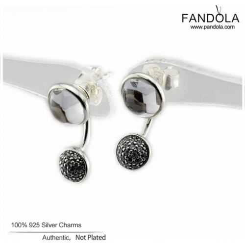 Real 925 Sterling Silver Dazzling Droplets, Clear CZ Earrings Wedding Engagement Earrings Fashion Jewelry pendientes