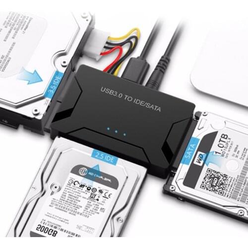 SATA Combo USB IDE SATA Adapter Hard Disk SATA to USB3.0 Data Transfer Converter for 2.5/3.5 Optical Drive HDD SSD US EU UK Plug
