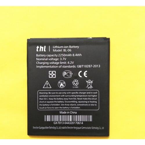 NEW BL06 BL 06 BL-06 Replacement battery for THL T6 Pro T6C T6S / DEXP IXION ES2 5 Inch Mobile Phone 2250mAh