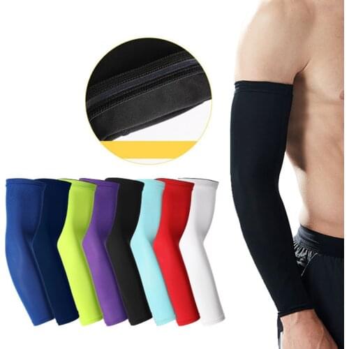 Sports Arm Compression Sleeves Sports Arm Sleeves Arm Warmer UV Protection Breathable Arm Guards Men Outdoor Sports