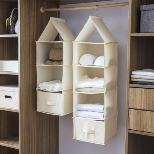 Wardrobe Hanging Interlayer Drawer Storage Bag Shoes Shelves Clothes Organizer Closet Underwear Holder Home Storage Supplies