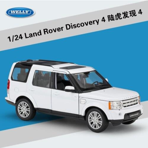 WELLY Diecast 1:24 Classic Alloy Model Car Land Range Rover Discovery 4 Off-Road Metal Toy Car For Children Gifts Collection