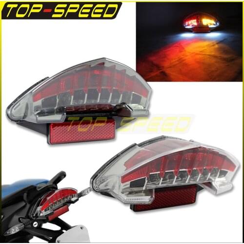 Motorcycle Rear LED Integrated Taillight Brake Signal Light Lincese Plate For BMW F800R K73 2009-2014 R1200GS K25 2005-2007