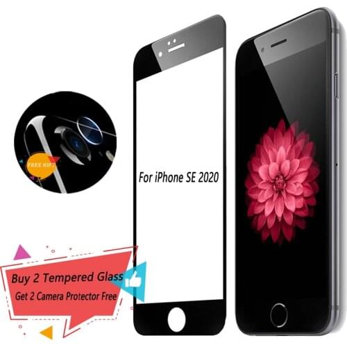 Full Cover Tempered Glass For iPhone SE 2020 Screen Protector For iPhone SE 2020 Camera Glass For iPhone 11 12 13 Pro Max Glass
