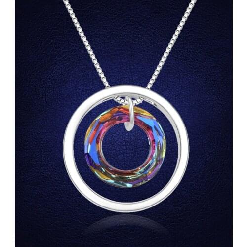 Luxury Choker Necklace Pendant For Women Genuine Crystals from Swarovski Party Wedding Fashion Box Chain Colar Jewelry