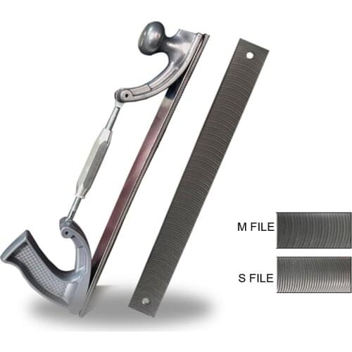 14" Adjustable Aluminium Frame Milled Tooth Car Polisher Files Metal Panel Polishing Curved Tooth Steel File Holder