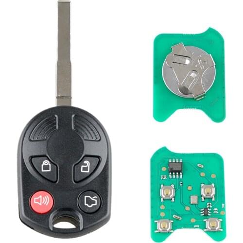 4 Button Remote Car Key Fob For Ford Escape Focus Fiesta C-Max Transit Keyless Entry Combo FCCID OUCD6000022 80bit 315MHz