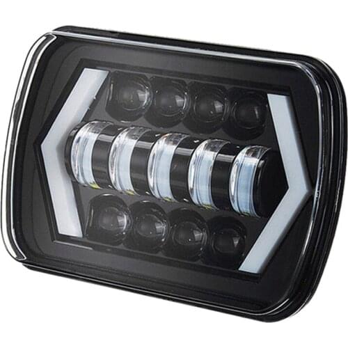 7X6 inch Inch Halo Led Headlights 5X7 Square Led Headlight With-Arrow Depth Drl Turn On Signal Light